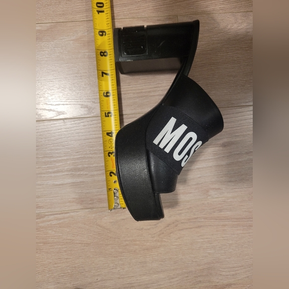 Moschino open toe platform mule pumps, size IT36, black, US 4.5 - Picture 13 of 14